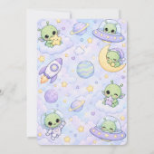 Invitation Baby Shower Mignon Alienable de l'Espace (Dos)
