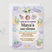 Invitation Baby Shower Mignon Alienable de l'Espace (Devant)