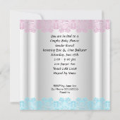 Invitation Baby shower mignon Couples révélateurs de genre (Dos)