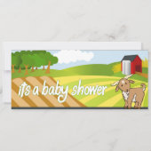 Invitation Baby shower mignon de ferme (Dos)