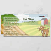 Invitation Baby shower mignon de ferme (Devant / Derrière)