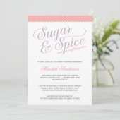 Invitation Baby shower mignon de fille (Debout devant)