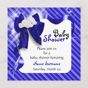 Invitation Baby shower mignon de garçon d'ours
