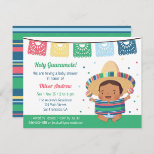 Invitation Baby shower mignon de Mexicain de fiesta