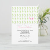 Invitation Baby shower mignon de multiple de fille de jumeau (Debout devant)