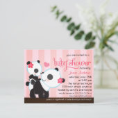 Invitation Baby shower mignon de panda de bébé (Debout devant)