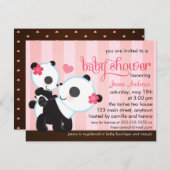 Invitation Baby shower mignon de panda de bébé (Devant / Derrière)