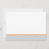 Invitation Baby shower mignon d'orange de Chevron d'éléphant (Dos)