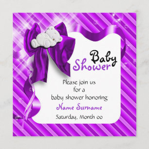 Invitation Baby shower mignon d'ours de nounours