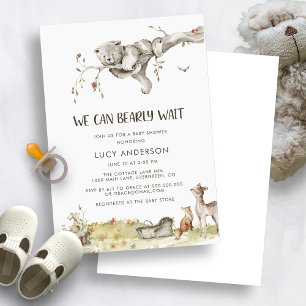 Invitation Baby Shower Mignon en Forêt