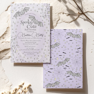 Invitation Baby Shower Mignon Épouvantail Chauves-Souris Viol