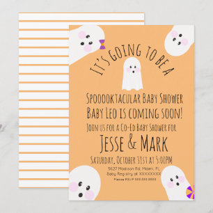 Invitation Baby Shower Mignon Fantôme Moderne