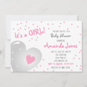 Invitation Baby shower mignon Girl Anderson* : 💗 (Devant)