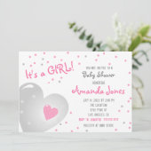 Invitation Baby shower mignon Girl Anderson* : 💗 (Debout devant)