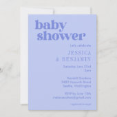 Invitation Baby shower mignon moderne Periwinkle violet (Devant)