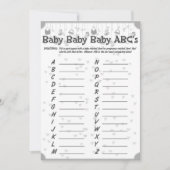 Invitation baby shower mignon unisex jeu abc (Devant)