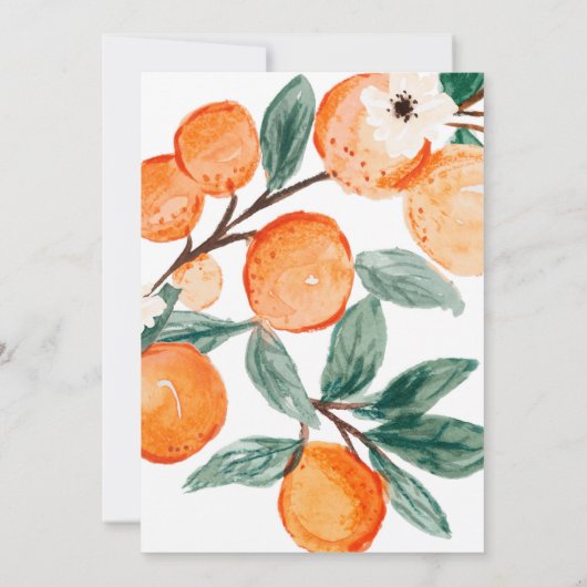 Invitation Baby Shower Mignonne Clémentine (Dos)