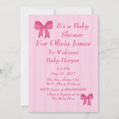 Invitation Baby shower mignonne "Mary Janes" (Dos)