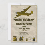 Invitation Baby shower militaire (Devant)