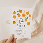 Invitation Baby shower minimal d'agrumes