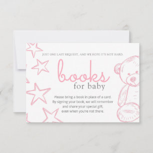 Invitation Baby shower minimal en Teddy Rose Bear Demande I