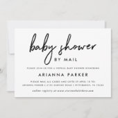 Invitation Baby shower minimal moderne par courrier | Bleu (Devant)