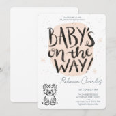 Invitation Baby Shower Minimaliste (Devant / Derrière)