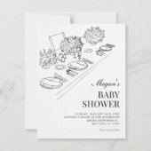 Invitation Baby-shower minimaliste (Devant)