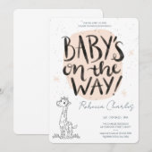Invitation Baby Shower Minimaliste (Devant / Derrière)