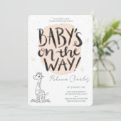 Invitation Baby Shower Minimaliste (Debout devant)