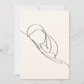 Invitation Baby shower minimaliste (Dos)