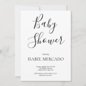 Invitation Baby shower minimaliste (Devant)