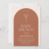 Invitation Baby shower minimaliste Arch Baby Brunch (Devant)