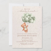 Invitation Baby shower minimaliste | Attendre (Devant)