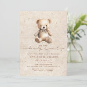 Invitation Baby shower minimaliste | Attendre (Debout devant)