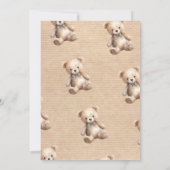 Invitation Baby shower minimaliste | Attendre (Dos)