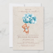 Invitation Baby shower minimaliste | Attendre (Devant)