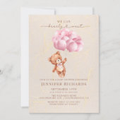 Invitation Baby shower minimaliste | Attendre (Devant)