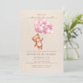 Invitation Baby shower minimaliste | Attendre (Debout devant)