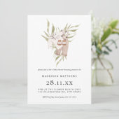 Invitation Baby shower minimaliste Boho Boy Watercolor (Debout devant)