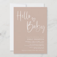 Baby shower minimaliste chic roux