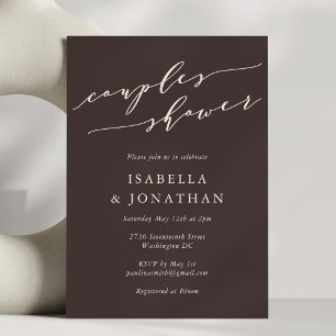 Invitation Baby Shower Minimaliste Classique Automne Brun pou