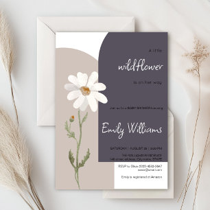 Invitation Baby shower minimaliste d'aquarelle de marais