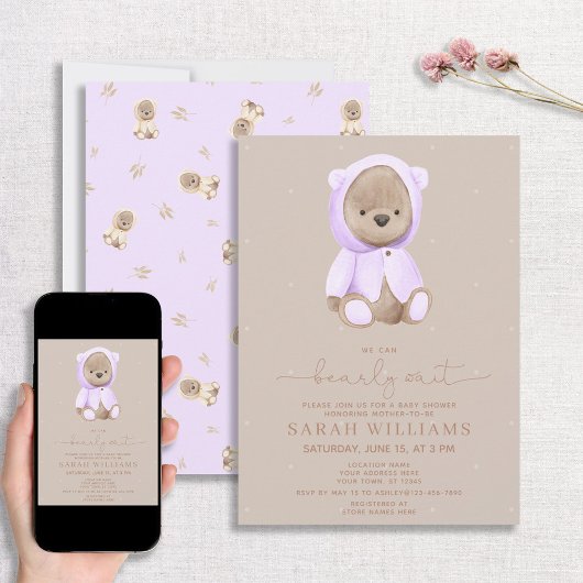 Invitation Baby shower minimaliste d'attente rapide