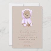 Invitation Baby shower minimaliste d'attente rapide (Devant)