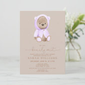 Invitation Baby shower minimaliste d'attente rapide (Debout devant)