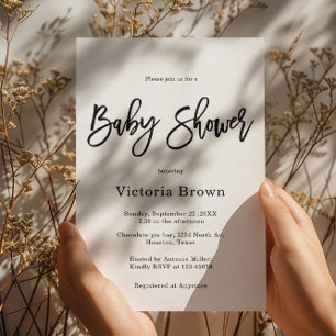 Invitation Baby shower minimaliste de l'équilibre entre les s