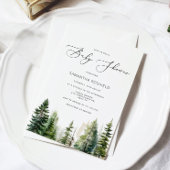 Invitation Baby shower minimaliste de pins