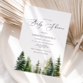 Invitation Baby shower minimaliste de pins