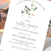 Invitation Baby shower minimaliste d'oie soie